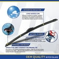 thumbnail image 4 of 3 Wipers Factory Replacement For Subaru Outback 2020-2022 Original Equipment Replacement Windshield Wiper Blades Set 26"+18"+16" (Set of 3), 4 of 6