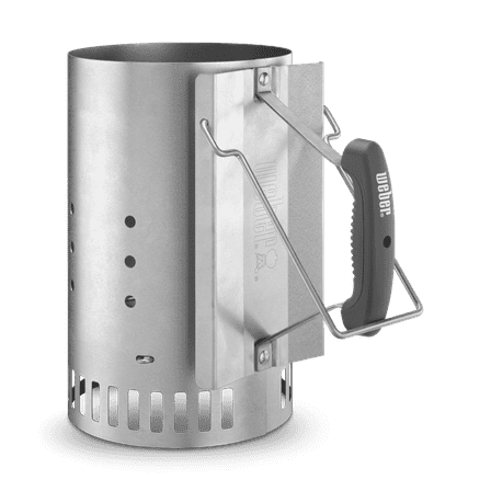 Weber RapidFire Aluminized Steel Charcoal Chimney Starter for Outdoor Grilling