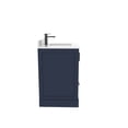 thumbnail image 6 of Ayna Decors Maya 30 in Navy Blue Bathroom Vanity Set with White Quartz Countertop and Brass Faucet | Pop-Up Drain and P-Trap Included | Black Hardware, 6 of 7