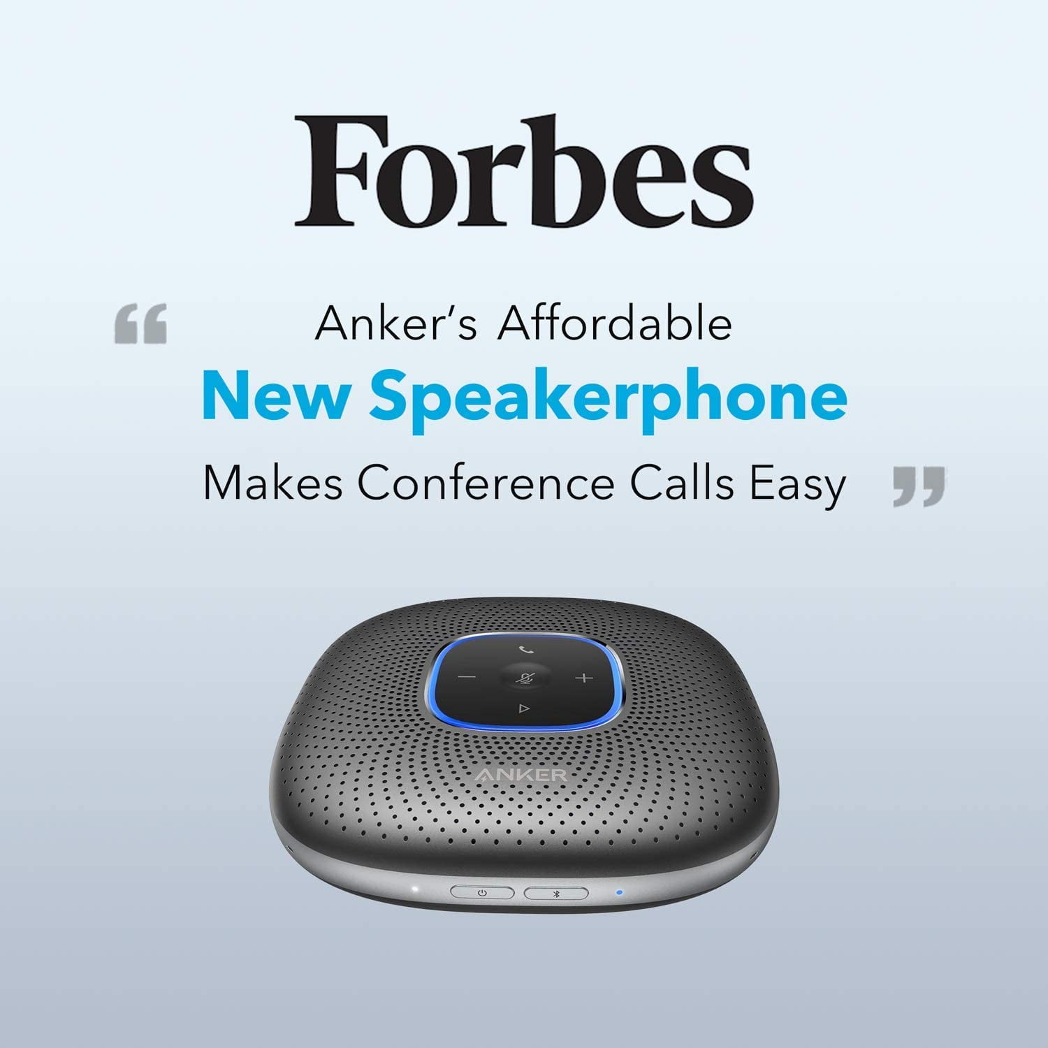 Used| Anker PowerConf Bluetooth Speakerphone with 6 Microphones, Black