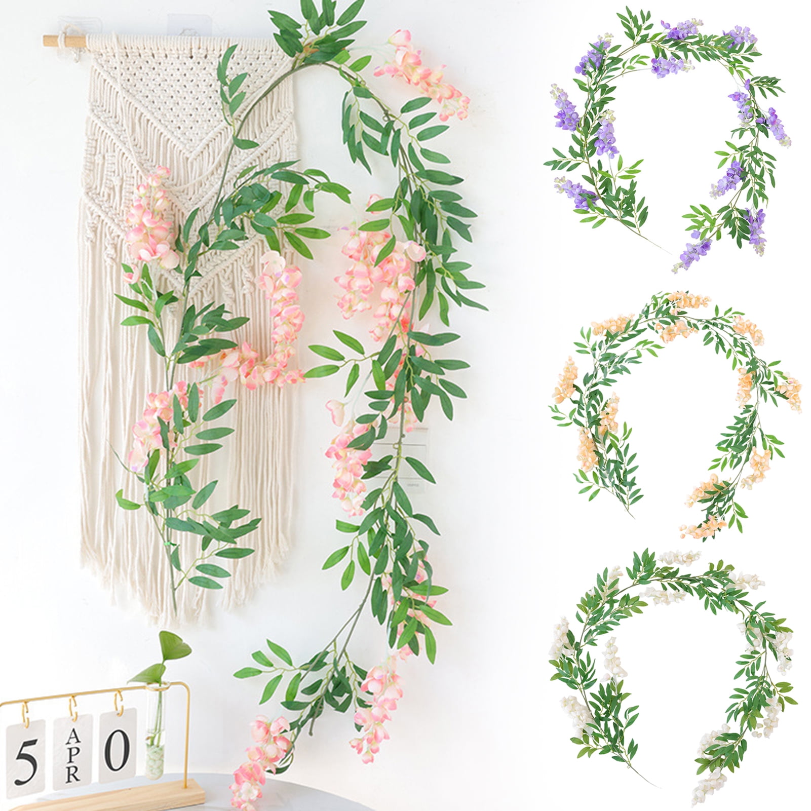 Cheers US Wisteria Artificial Flowers Garland Artificial Wisteria Vine