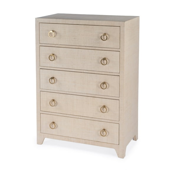Bar Harbor 5 Drawer Raffia Dresser in Natural  5707362