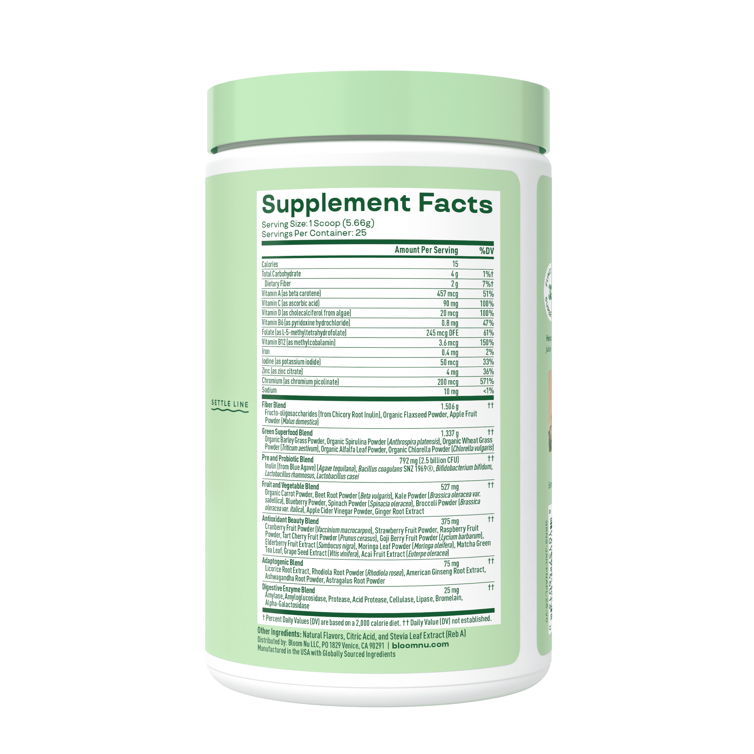 Bloom Nutrition Greens & Superfoods Powder, Mixed Berry, 25 Servings