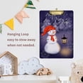 thumbnail image 5 of FMSHPON Christmas Snowman Snowflake Pine Tree Purple Clipboard Hardboard Wood Nursing Clip Board and Pull for Standard A4 Letter 13x9 inches, 5 of 5