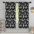 thumbnail image 5 of Blackout Kids Curtains,Black White Gothic Hand Flower Snake Moth Pattern Childrens Insulated Curtains Set Of 2,Bedroom Essentials,Toddler Room Decor 42x63in(106x160cm), 5 of 5