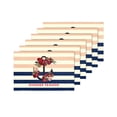 thumbnail image 4 of MKHERT Hipster Retro Nautical Anchor with Rose Flowers in Striped Design Placemats Table Mats for Dining Room Kitchen Table Decoration 12x18 inch,Set of 6, 4 of 4