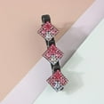 thumbnail image 4 of 7pcs Sparkling Crystal Square Hair Clips for Women, Braided Hair Clip with 3 Small Clips Candy Color Beads Hairpin Multi Duckbill Clips Hair Barrettes for Hairstyle (Violet), 4 of 5