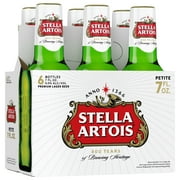 Stella Artois Petite Lager Beer, 6 Pack Beer, 7 FL OZ Bottles, 5.0% ABV