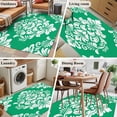 thumbnail image 5 of Green Boho Area Rugs 3'x5', Washable Small Throw Rugs for Living Room Bedroom, Vintage Classic Bohemia Flower Textured Indoor Outdoor Rug Non-Slip Low Pile Carpet Runner Reversible Floor Mats, 5 of 8