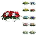 Clearance!Uqiangy Artificial Cemetery Flower Saddles, Rose Headstone