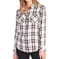 thumbnail image 1 of Camisa con botones Sanctuary Clothing a cuadros para mujer blanco mediano, 1 of 1