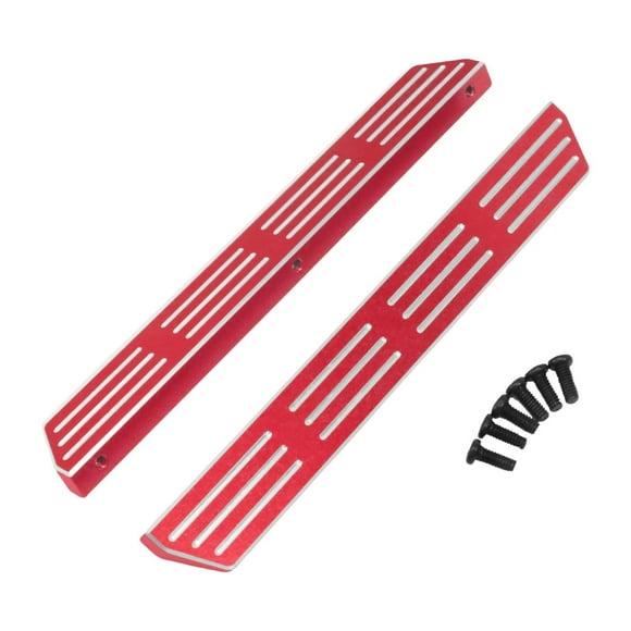 Xuanheng RC Car Foot Pedals Metal Side Pedal Steps for H12Y H12Y+ 1:12 Scale Vehicles Red