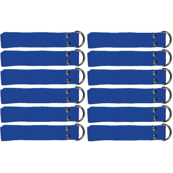 Martin Sports Dozen (12) Pack Nylon Football Pant Belts, One Size Fits All (Royal Blue)