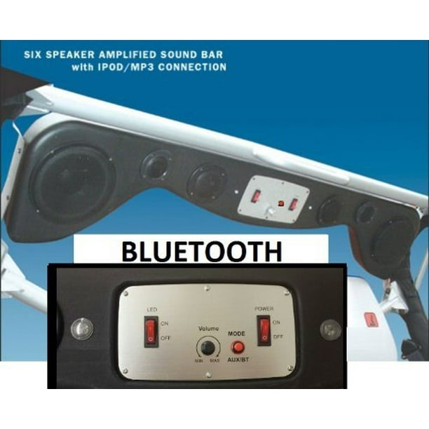 Soundbar Six Speakers With Map Lights Overhead Sound Bar For JEEP