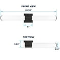 thumbnail image 4 of Luxrite LED Black Bathroom Vanity Light Fixtures 36 Inch 5CCT 2700K-5000K 30W 2200 Lumens Dimmable Damp Rated, 4 of 7