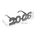 thumbnail image 6 of Homoyoyo 4-Pack 2026 Number Glitter Eyeglasses Plastic Photo Booth Props for New Year's Eve Party and Festive Celebrations, 6 of 6