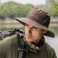 thumbnail image 4 of Mode Extérieure Hommes Chapeau de Soleil Topee Cap Large Bord Militaire, Unisexe Pêche Randonnée Camping Chapeaux, 4 of 5