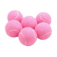 thumbnail image 3 of koolsoo 6Pcs Tennis Balls 2.52" Dia Wear Resistant for Racquet Sports Indoor Outdoor Pink, 3 of 9