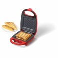 thumbnail image 4 of Ricardo Mini Sandwich Maker, Quick Hot Sandwiches in Minutes, Non-Stick Plates, Even Top & Bottom Heating, Preheat Light, Cord Storage, Locking Latch, Red, 4 of 5