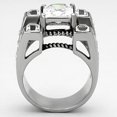 thumbnail image 3 of High polished (no plating) Stainless Steel Ring with AAA Grade CZ in Clear for Women Style TK1072, 3 of 3