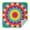 Colorful Tie Dye-1, variant on Blue Tie Dye Mandala Pattern Square Tablecloth,Waterproof Square Table Cover,Wipeable Spillproof Washable Table Cover for Home Kitchen Party Decor 42"X42"(107x107cm)