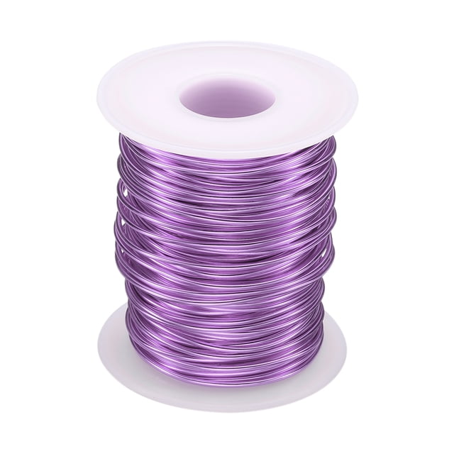 Uxcell Bonsai Wire Anodized Aluminum Training Wire Roll 1.5mm 98ft Light Purple
