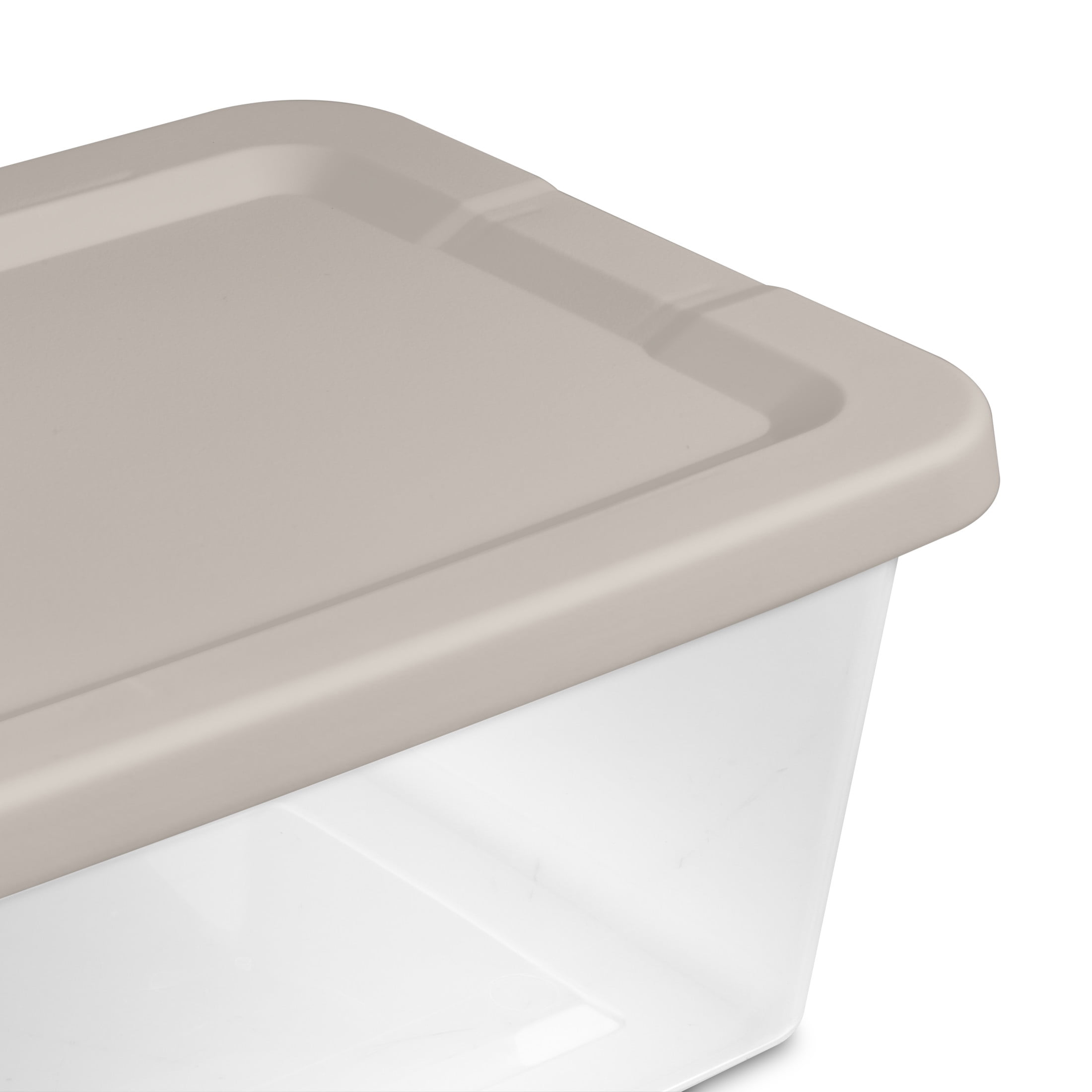 Sterilite 6 Qt. Storage Box Plastic Adult, Grey Pumice