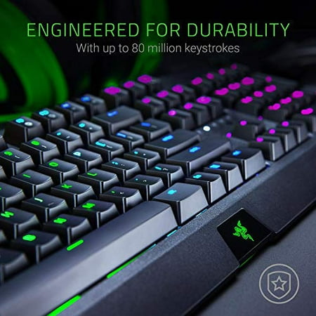 Razer - BlackWidow Wired Gaming Mechanical Green Switch Keyboard with RGB Chroma Backlighting - Black