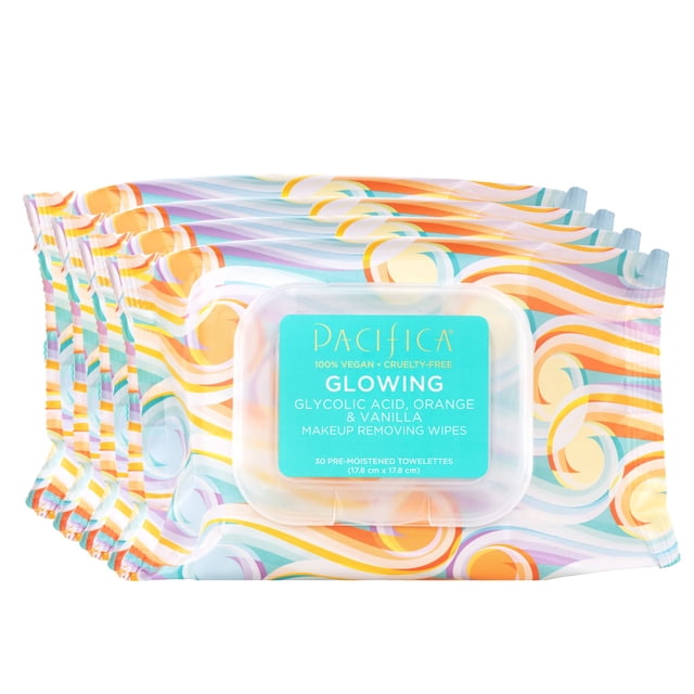 Toallitas desmaquillantes Pacifica Beauty Glowing con ácido glicólico