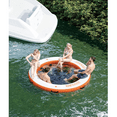 thumbnail image 6 of 8FT Round Inflatable Floating Dock,6 Inch Hammock Tanning Pool with PVC Construction Supports 4-7 Adults Perfect for Lakes,Pools,Oceans Quick Inflate/Deflate, 6 of 7