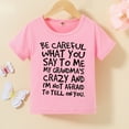 thumbnail image 2 of Toddler Boys Girls Shirts Baby Spring Summer Letter Print Short Sleeve Clothes Tops for Kids Size 2-3T, 2 of 9