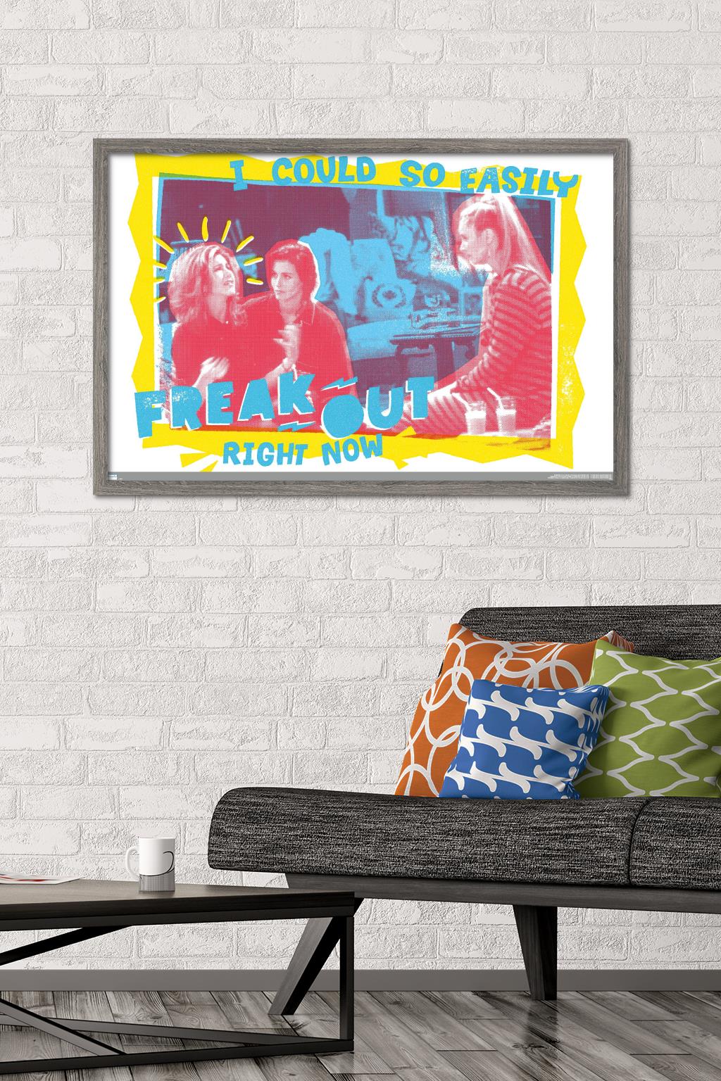 Friends - Freak Out Wall Poster, 22.375" x 34" Framed
