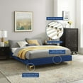 thumbnail image 4 of Modway Sutton Full Performance Velvet Bed Frame in Navy, 4 of 9