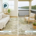 thumbnail image 4 of Addison Rugs Chantille Indoor/Outdoor Transitional Floral Sage Machine Washable Round Rug, 8' x 8', 4 of 8