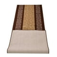 thumbnail image 3 of Custom Size Runner Rug Pebbles Design Roll Runner 26 Inch Wide x Your Length Size Choice Slip Skid Resistant Rubber Back (Beige - Brown, 45 ft x 26 in), 3 of 6