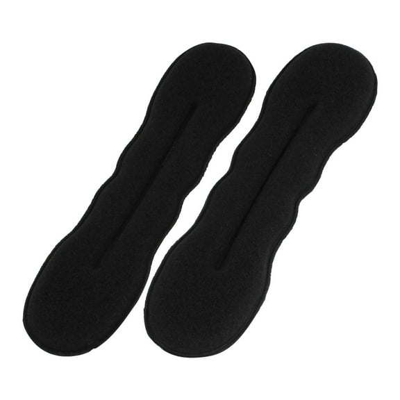 2 Pcs Black Sponge Hair Styling Ponytail Bun Maker Holder 6.7" for Ladies