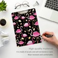 thumbnail image 5 of FMSHPON Pink Flamingos Clipboard Hardboard Wood Nursing Clip Board and Pull for Standard A4 Letter 13x9 inches, 5 of 8