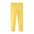 thumbnail image 5 of URMAGIC 3 Pack 2-7 Years Toddler Girls Basic Solid Cotton Legging Kids Stretch Leggings, 5 of 7