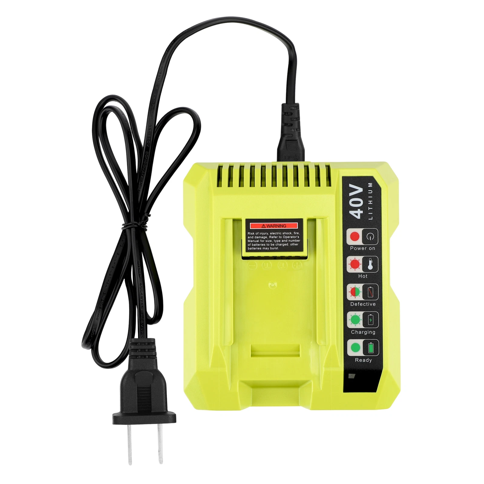 40V Fast Charger Compatible with Ryobi 40V Battery OP4040 OP4050 OP4060 OP4075 OP40261 OP40601 OP40602 OP40401 OP40301 OP40204 OP40201 OP4015 Compatible with Ryobi 40Volt Battery Charger OP401 OP406A