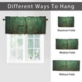 thumbnail image 6 of Rustic Barn Door Kitchen Window Curtain Valance Green Old Wooden Farmhouse Door Window Treatment Valance Curtains for Bathroom 54 by 18 in, 1 Panel, 6 of 6