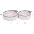 thumbnail image 2 of Small Basket Set of 2 Mini Woven Baskets Round Cotton Rope Basket Little Storage Baskets for Organizing Bins Organizer for Nursery Room Decor Kids Baby Dog Toy Keys Snack Drawer Gifts, 2 of 6