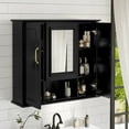 thumbnail image 2 of Euroco 36'' Medicine Cabinet, Wall Mounted Bathroom Storage Cabinet, Modern Bathroom Wall Cabinet with Mirror, Mirror Cabinet with 3 Doors (Not Include Bathroom Vanity ), 2 of 9