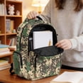 thumbnail image 5 of FKELYI Camo Grunge Green Print Kids Backpack for Boys Girls 17 Inch School Backpacks Spacious Bookbag with Multi-Pockets Lightweight Casual Daypack for Elementary Student, 5 of 7