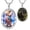 B-St Christopher, variant on Saint Michael Necklace 925 Sterling Silver Archangel Michael Pendant Oval St Michael Picture Amulet Jewelry Protection Medal Gift for Men Women