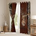 thumbnail image 3 of Manfei Wildlife Deer Print Curtains Pack of 2 (42x84 Each), Jungle Animal Curtains Blackout, Branches Plant Botanical Bedroom Curtains, Living Room Curtains Decor, 3 of 6