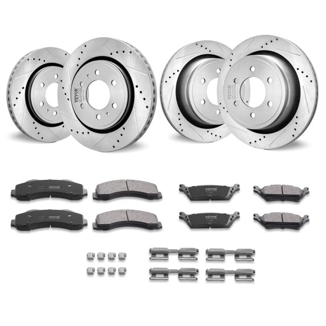 VEVOR Front Rear Brake Rotor&Ceramic Brake Pads Kit for 2012-2020 Ford F-150 MPB