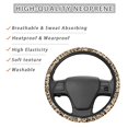 thumbnail image 2 of Renewold Unviersal Auto Steering Wheel Cover for Ladies, 15 Inch Stylish Steering Wheel Wrap Cover Auto Interior Accessories Decor, Leopard Print Beige, 2 of 6