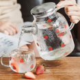 thumbnail image 3 of Coffee tea sets 1.8l summer big transparent borosilicate glass teapot kettle office drinkware glass jug 1800ml, 3 of 5