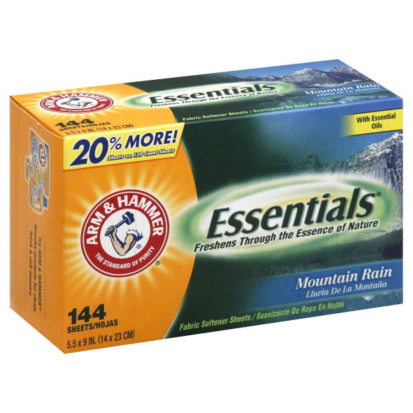 Arm Hammer Essentials Mountain Rain Fabric Softener Sheets 144 Count Pack Of 6 Com - Arm And Hammer Fabric Softener Sheets Msds Arm Hammer Essentials Mountain Rain Fabric Softener Sheets 144 Count Pack Of 6 Com - Arm And Hammer Fabric Softener Sheets Msds