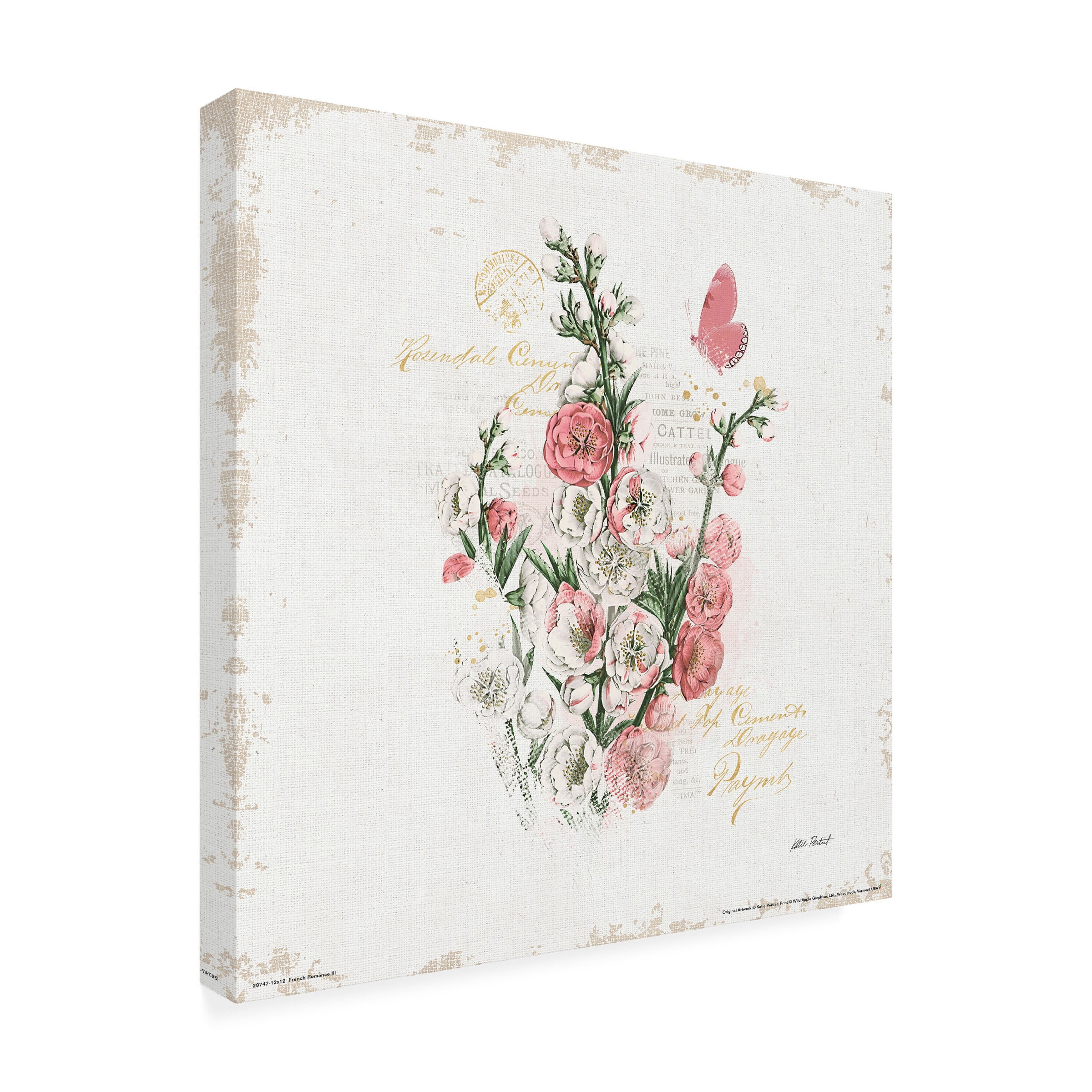 Katie Pertiet 'French Romance III' Outdoor Canvas 35x47